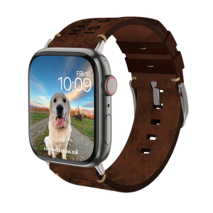 Happiness Is Golden Leather Watchband - Apple Watch