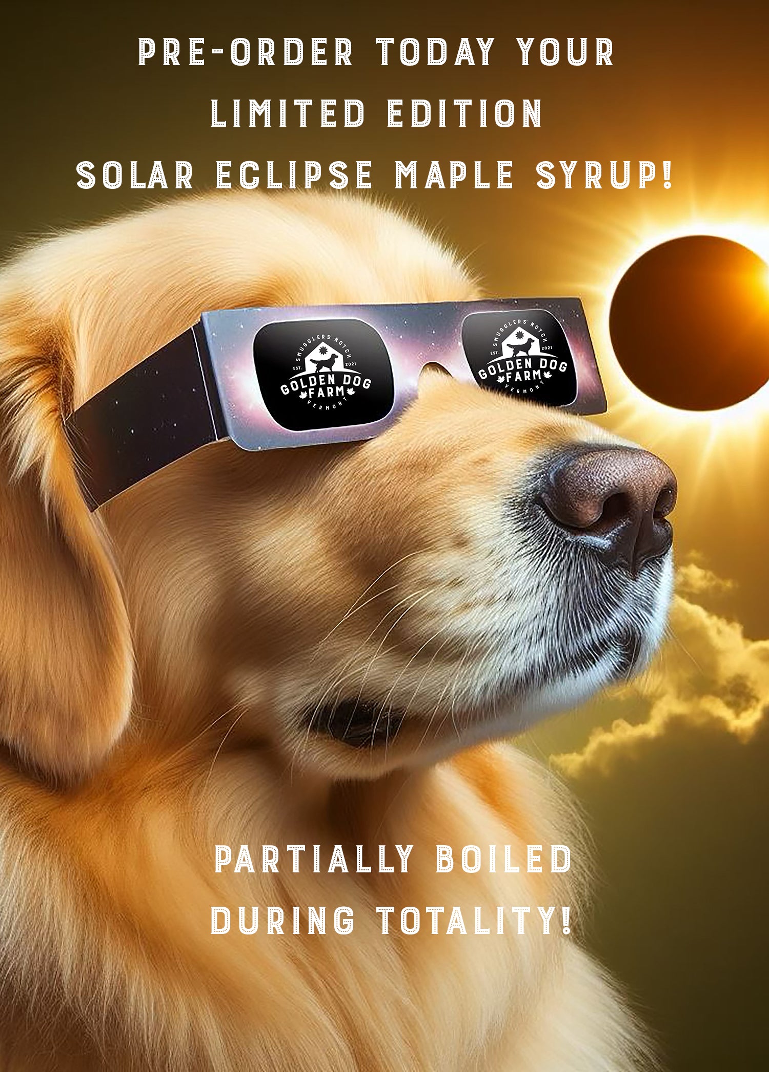 Pre-Order your Limited Edition Total Solar Eclipse Maple Syrup!