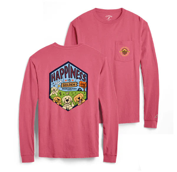 Happiness is Golden Long Sleeve Pocket T-Shirt