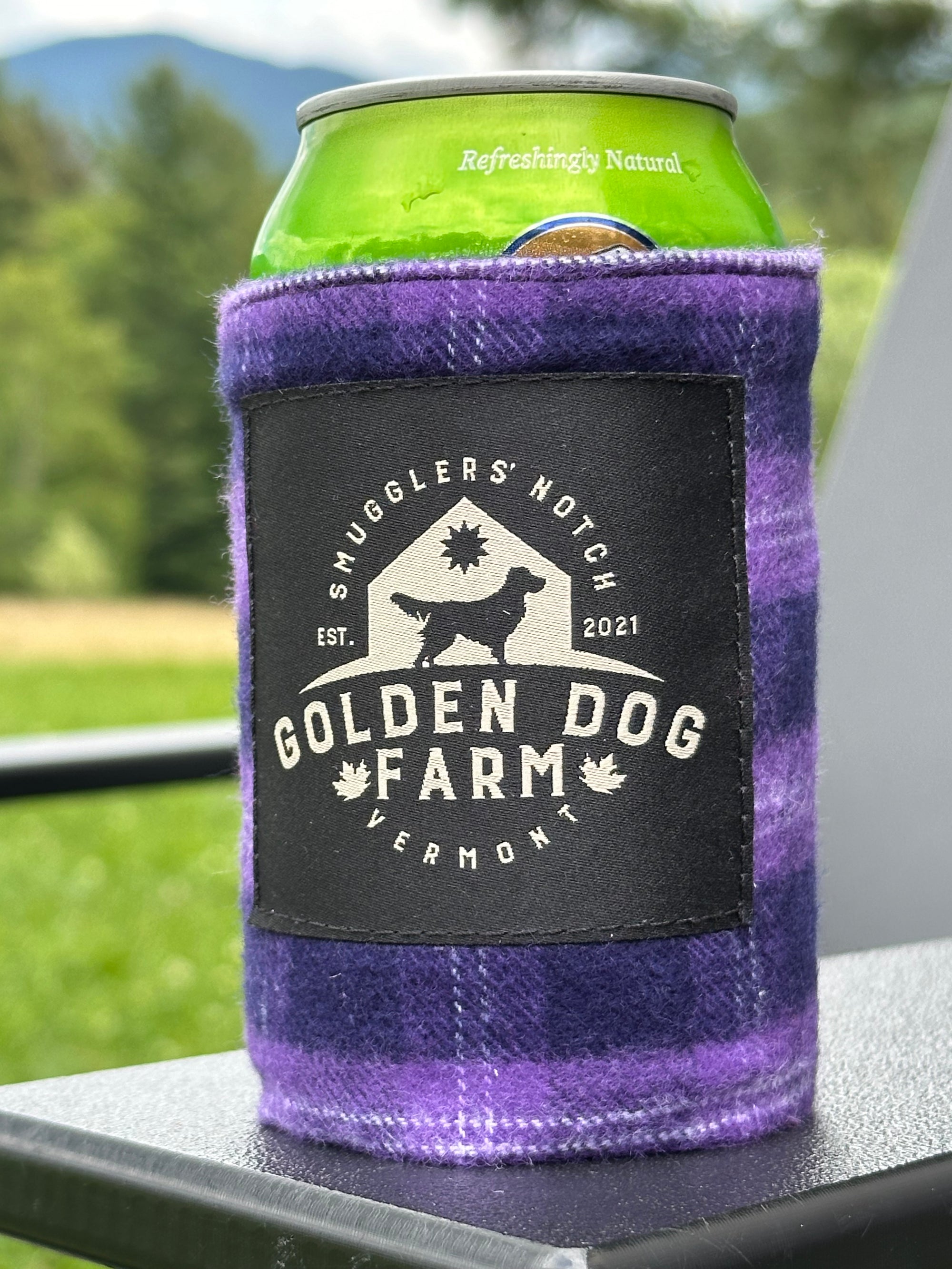 GDF Flannel Drink Koozie x The Vermont Flannel Co. - Golden Dog