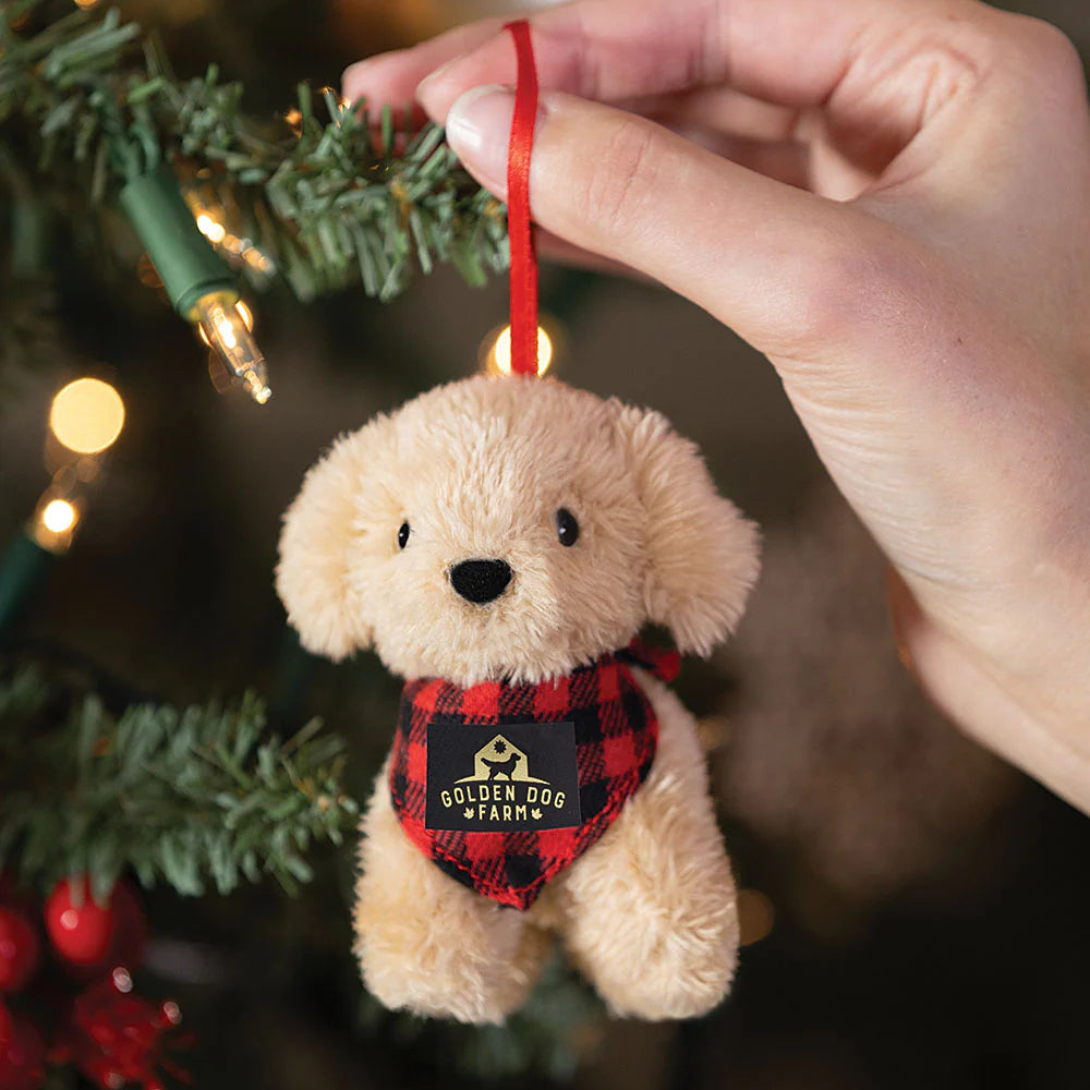 GDF x Vermont Teddy Bear Puppy Ornament - Golden Dog Farm LLC GDF x Vermont Teddy Bear Puppy Ornament - Golden Dog Farm LLC