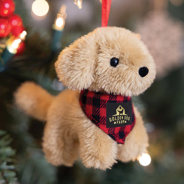 GDF x Vermont Teddy Bear Puppy Ornament - Golden Dog Farm LLC