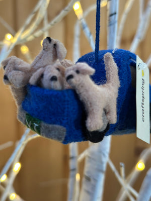 Truckload of Goldens Felt Ornament x Craftspring