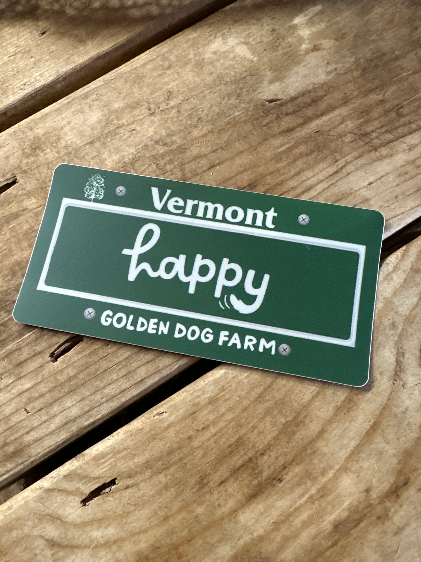 Happy License Plate Sticker
