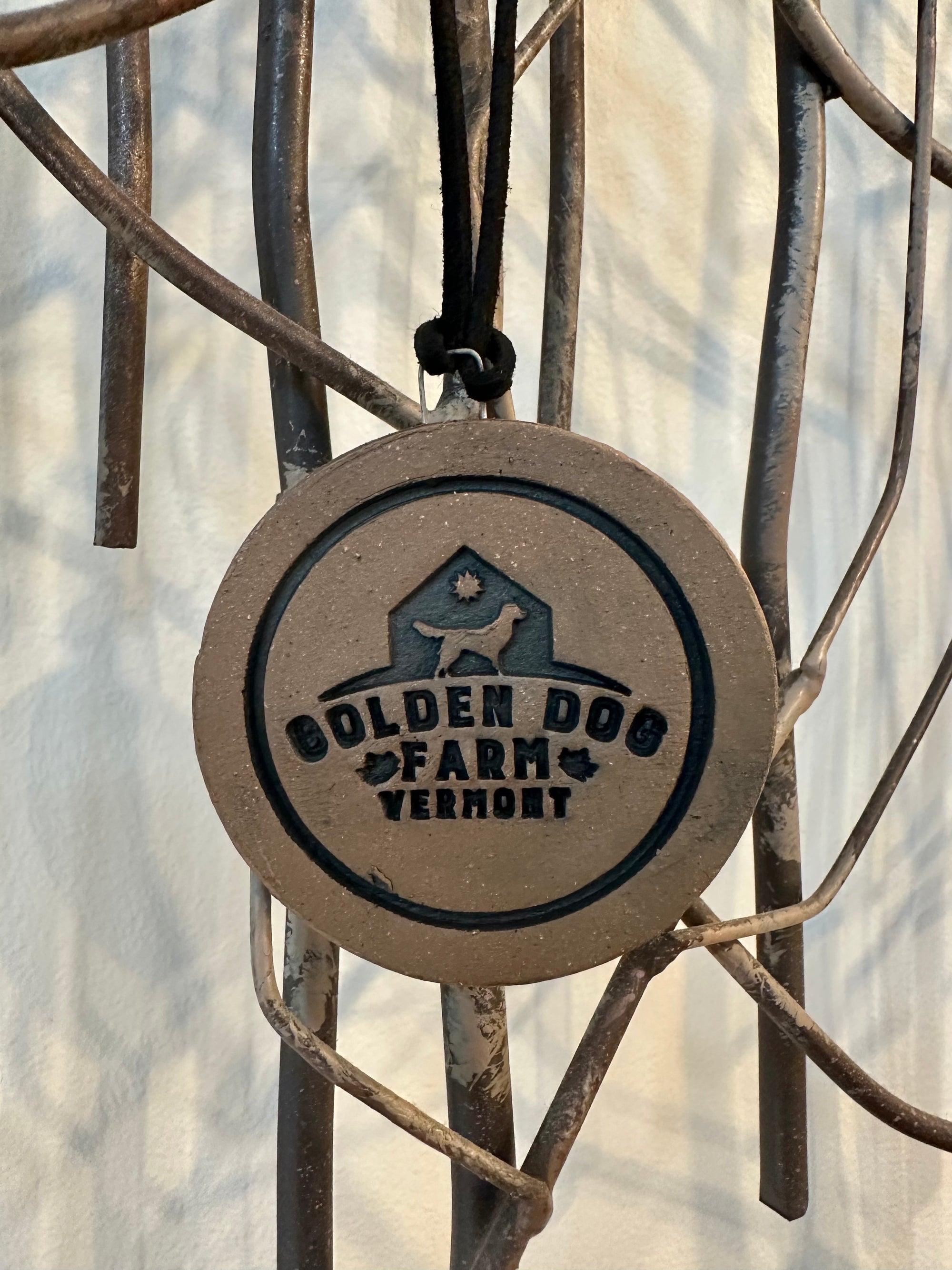 Golden Dog Farm Ceramic Ornament x Uphill Pottery