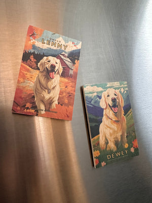 Farm Dog Wood Magnets