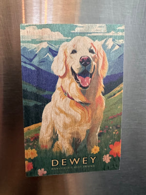 Farm Dog Wood Magnets