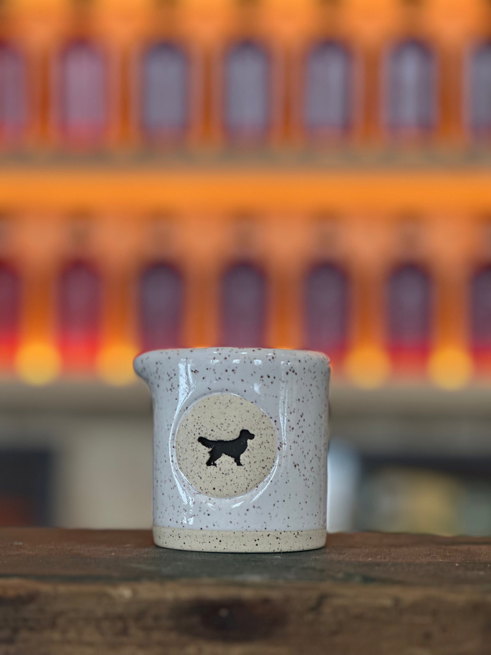 Golden Dog Farm Stoneware Pottery Mini Syrup Pitcher