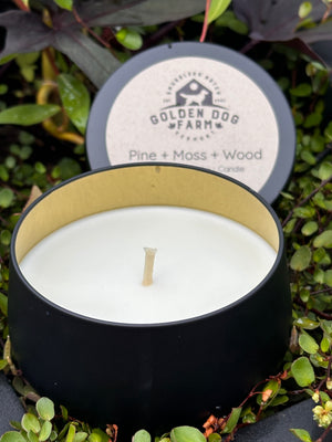 8 oz Pine+Moss+Amber Soy Candle