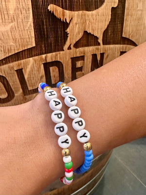 Beaded Happy Bracelets