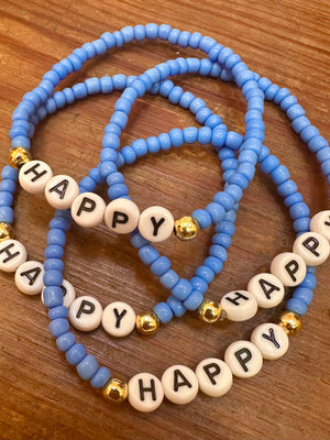 Beaded Happy Bracelets