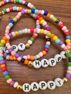 Beaded Happy Bracelets