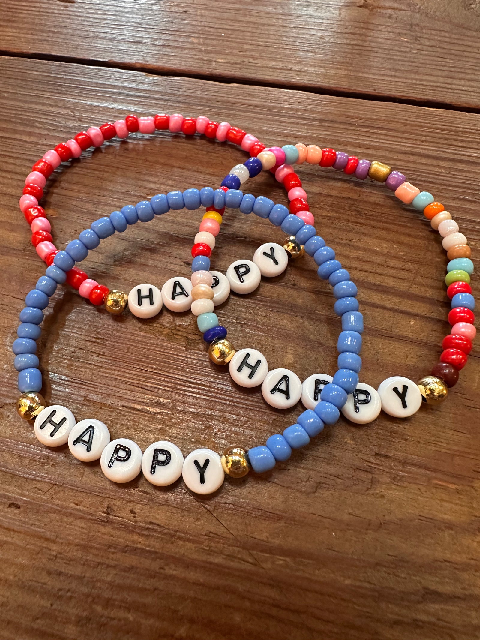 Beaded Happy Bracelets