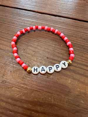 Beaded Happy Bracelets