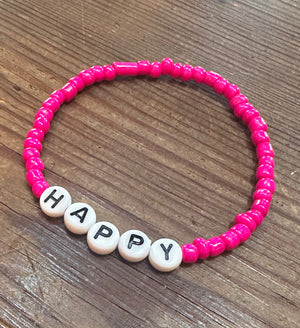 Beaded Happy Bracelets
