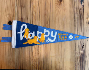Golden Dog Farm "Happy" Felt Pennant x Yoho & Co.