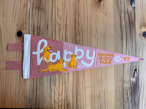 Golden Dog Farm "Happy" Felt Pennant x Yoho & Co.