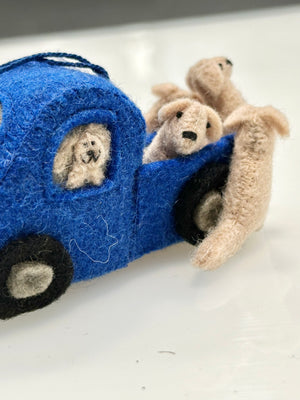 Truckload of Goldens Felt Ornament x Craftspring