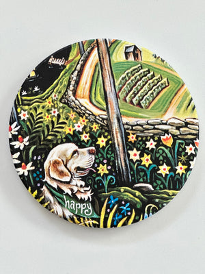 Farm Mural Ceramic Coaster Set