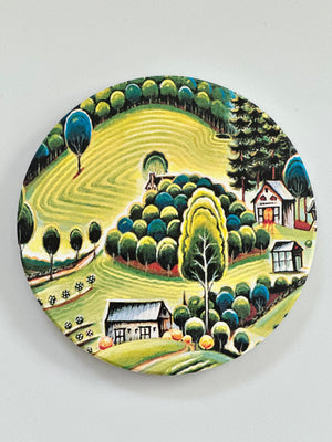 Farm Mural Ceramic Coaster Set