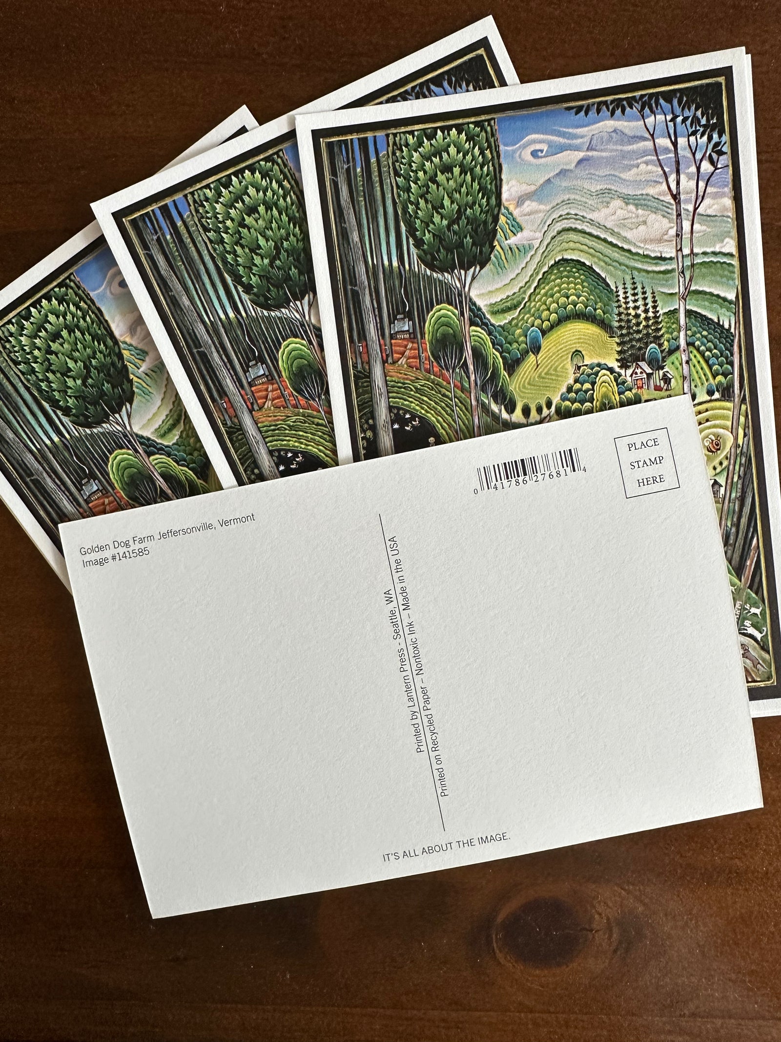 Farm Mural Paper Postcard x Lantern Press