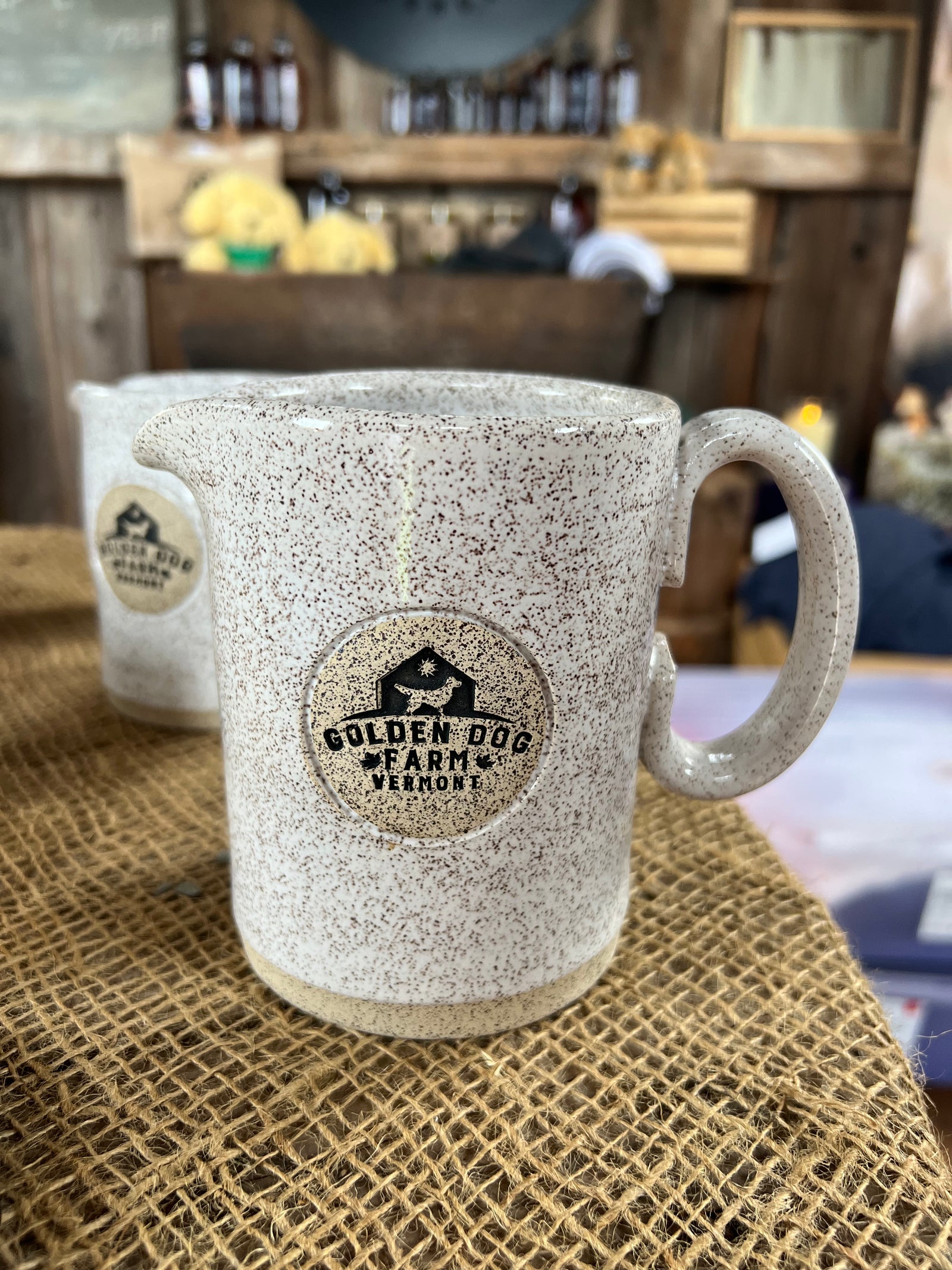 Golden Dog Farm Vermont made stoneware pitcher