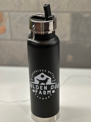 Golden Dog Farm 25 oz. Insulated Bottle w/Integrated Straw Lid