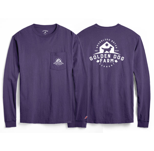 Golden Dog Farm Long Sleeve Pocket Tee
